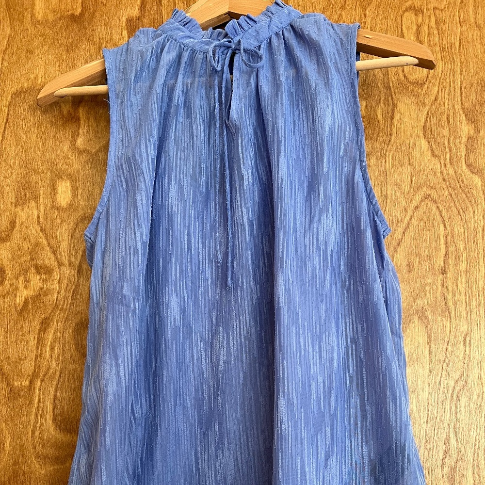 ZAC & RACHEL Sleeveless Top with Ruffle Keyhole Neckline